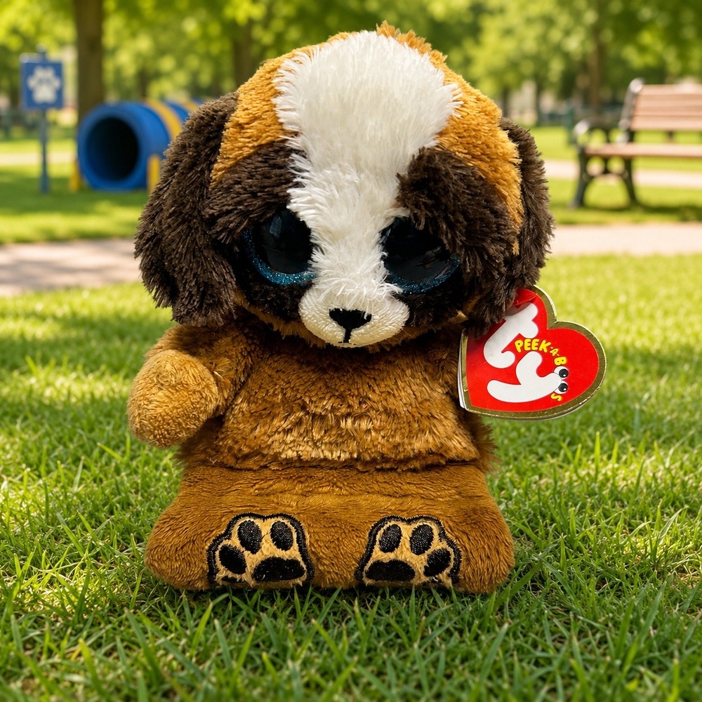 Ty Beanie Boos Duke Saint Bernard Small Blue Eyes Phone Holder‎ Plush